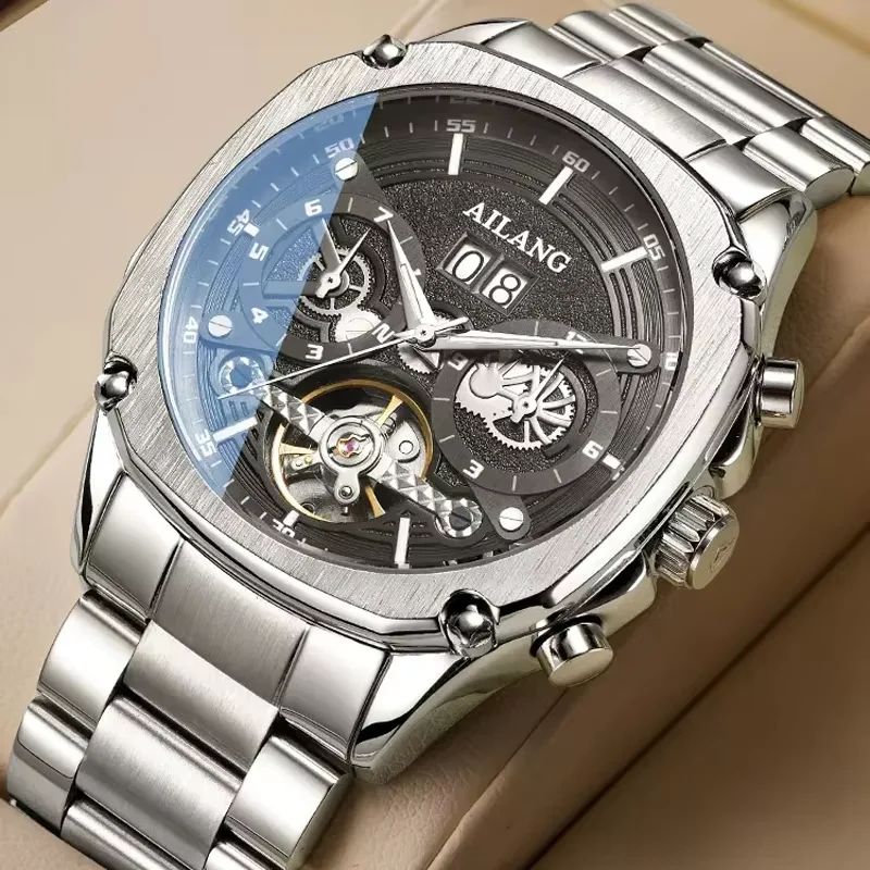 

AILANG 8308 Luxury Mens Watch Week Automatic Mechanical Wristwatch Waterproof Luminous Top Brand Watch for Man Date Sport
