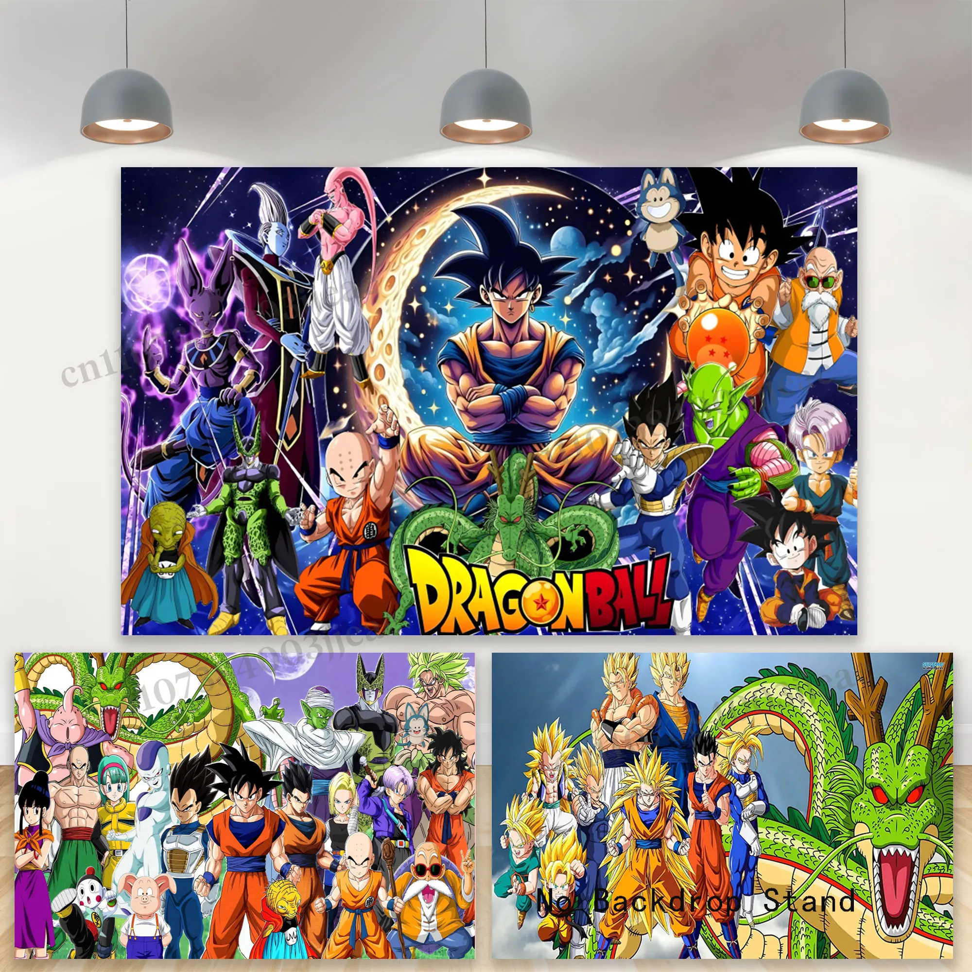 The Dragon Ball Backdrop Banner Cover Boys Birthday Party Decor Baby Shower Poster Kids Bedroom Background Wall Photography Prop