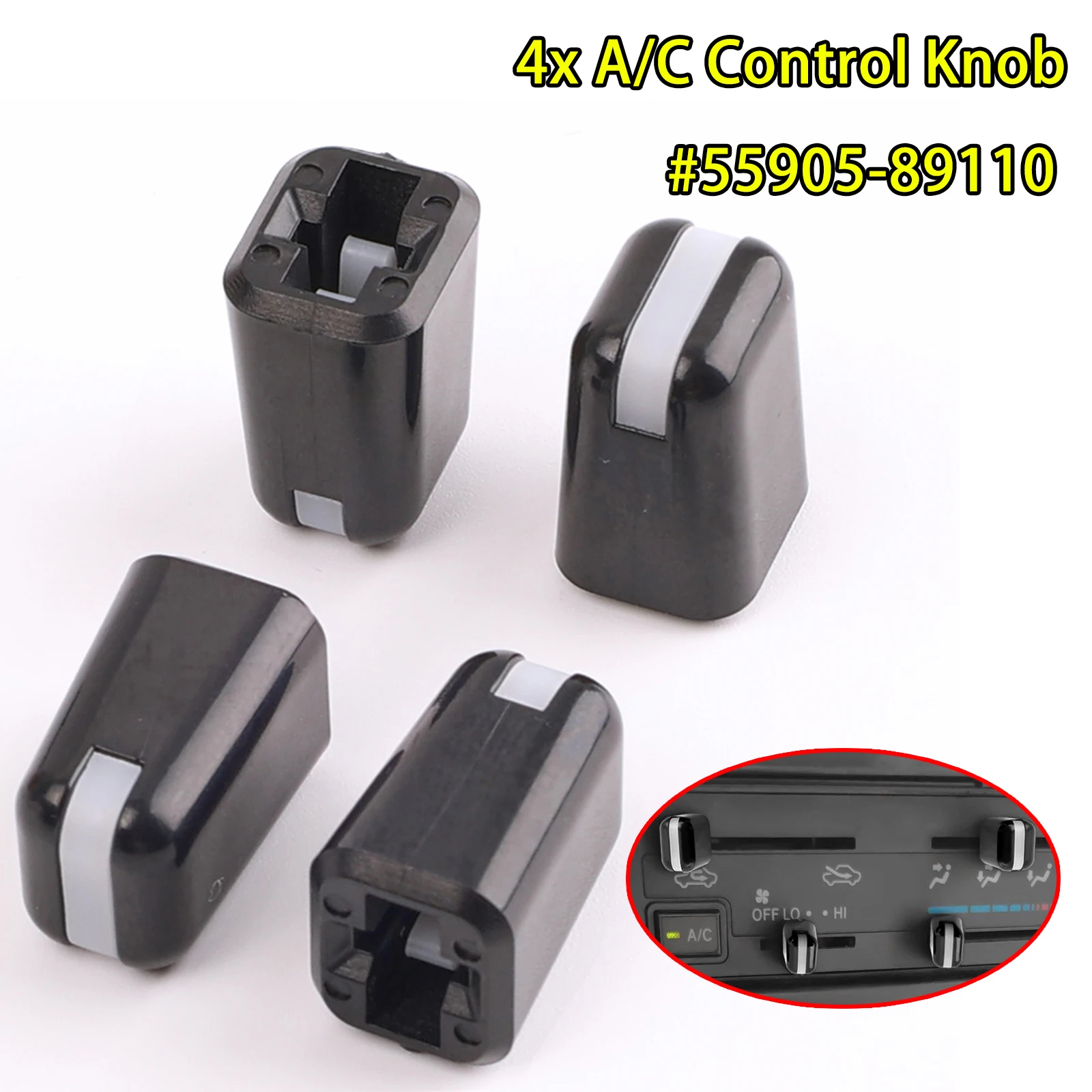 4X Car Air Conditioning Heat Control Switch AC Knob For Toyota RAV4 Corolla Celica Cressida 4Runner Starlet Tacoma 55905-89110