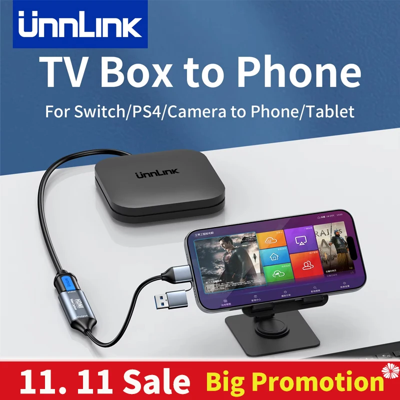 yZ[zUnnlink 1080P 60fps rfILv`J[h HDMI to USB & Type C (SwitchAPS4ATV BoxAPCAX}zA^ubgΉ)