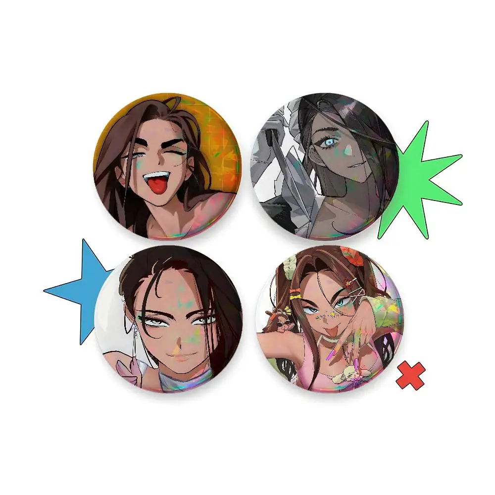 Hot Anime Characters Hyuna For Badge Custom Laser Hologram Enamel Pin Badge Metal Lapel Brooch For Clothes Bag Accessory Gift