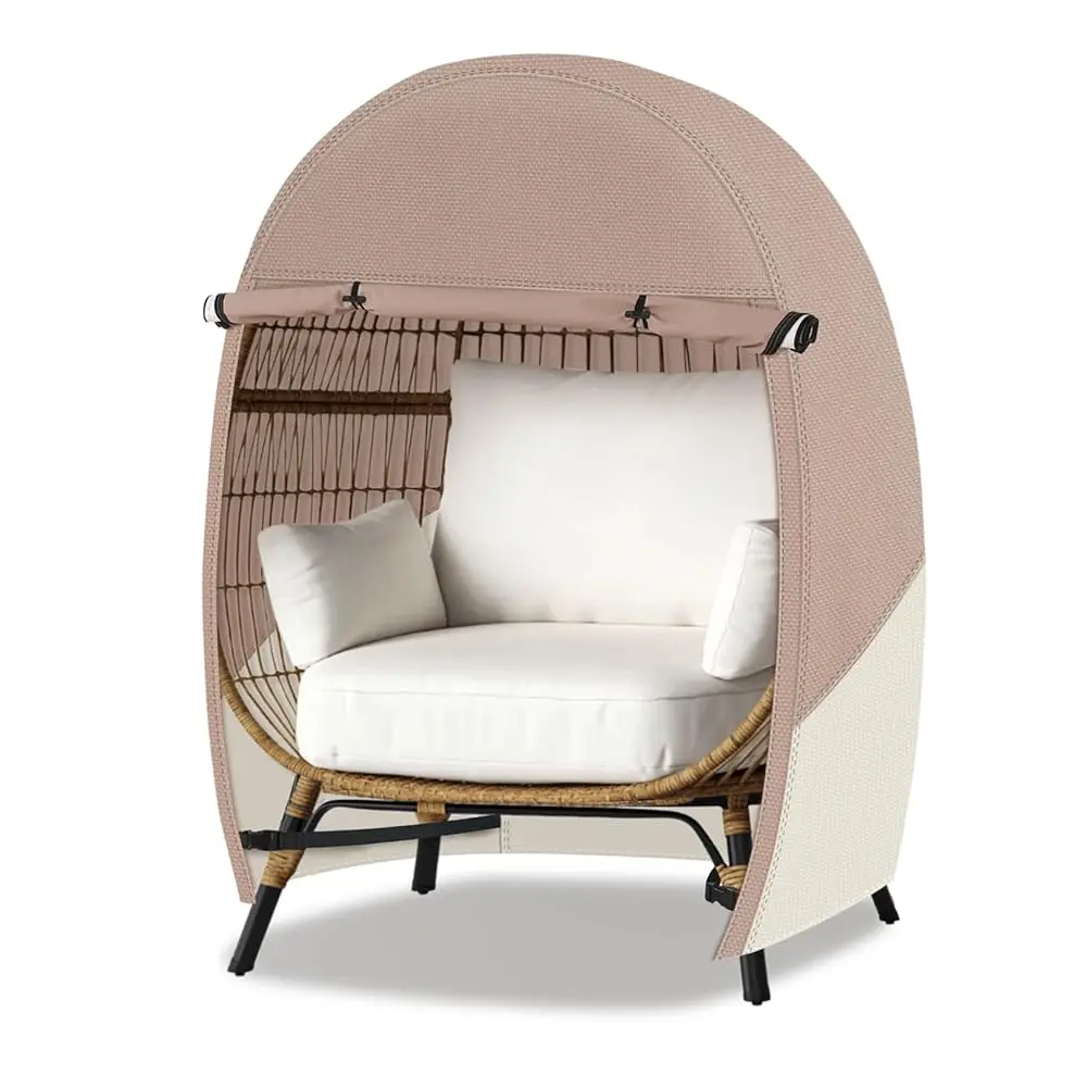 

Patio Egg Chair Cover - 600D Waterproof And Uv Resistant Wicker Outdoor Basket Chair Cover 54W X 43D X 60H Hes