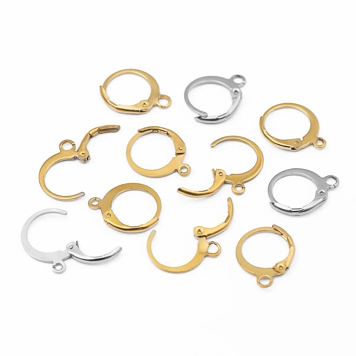 

Заглушки для серег из нержавеющей стали 12 мм с штифтами, золотистое/серебристое покрытие, ручная работа, для изготовления ювелирных изделий, серег-гвоздиков, аксессуаров