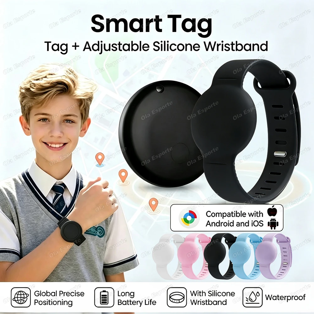 New Smart Location Tag With Adjustable Silicone Wristband Works Anti-Lost GPS Tracker Bluetooth Locator Children's Wristband H10