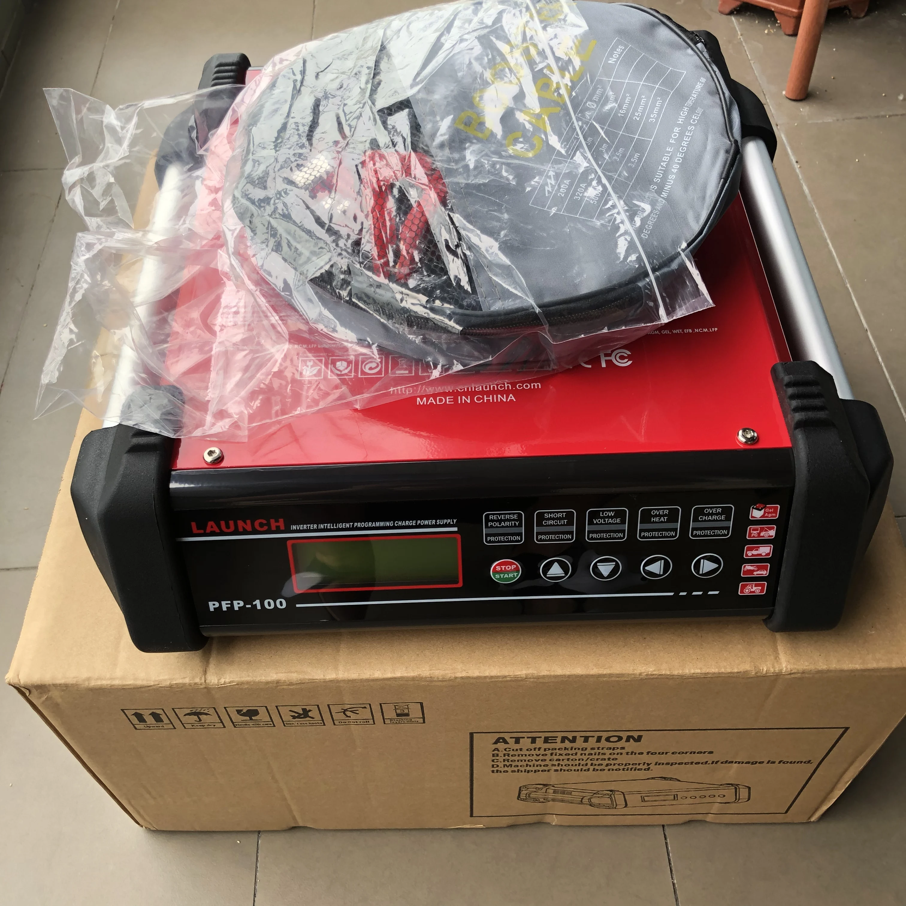 

PFP100 Programming Flash Power 220V Launch PFP-100 Advanced Diagnostic Battery Charger And Maintainer