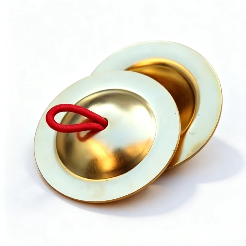 1Pair Small Finger Cymbals Percussion Rhythm Musical Instruments Belly Dancing Performance Props Party Favors For Kids & Adults