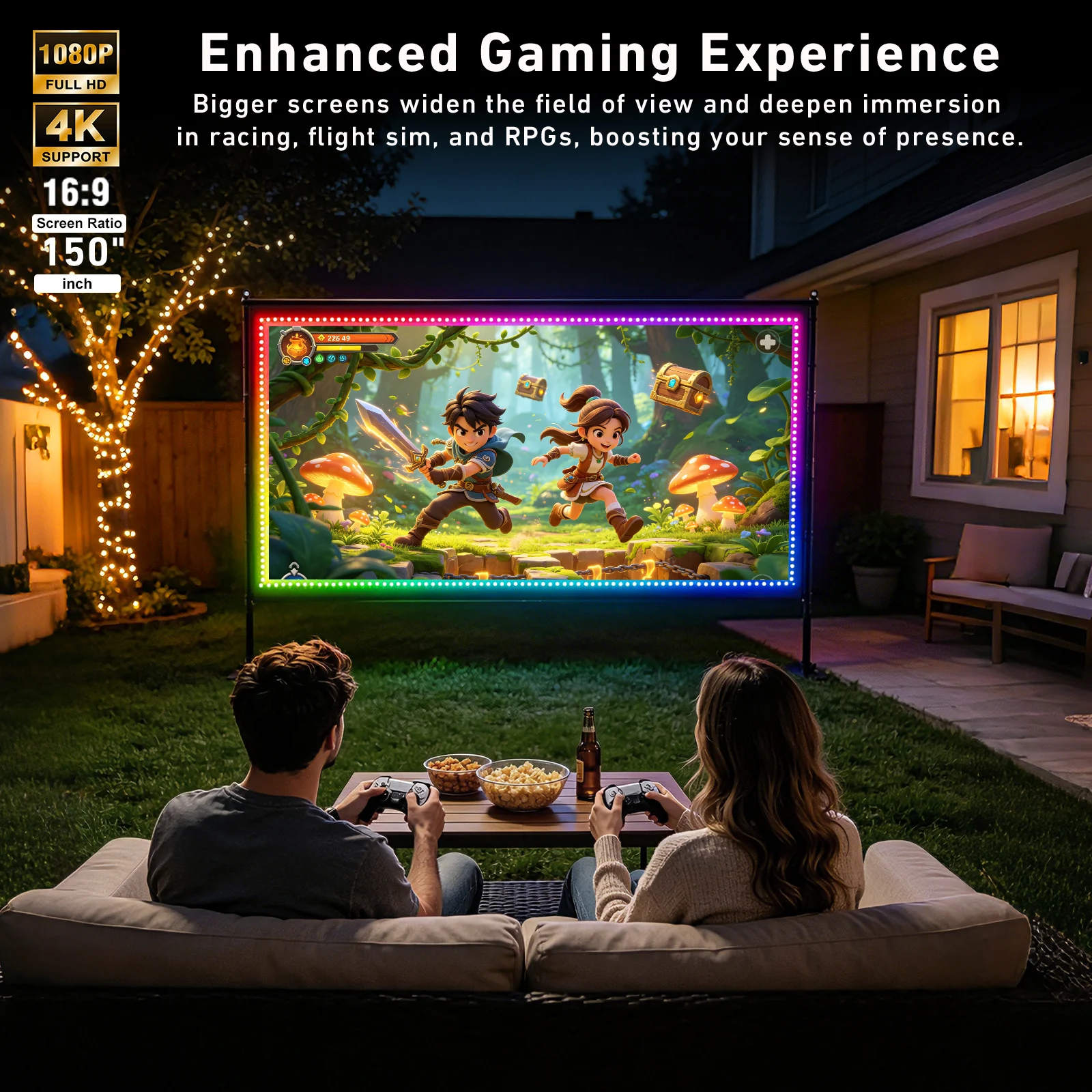 LED Projector Screen with Stan - огляд і ціна Home Cinema Events
