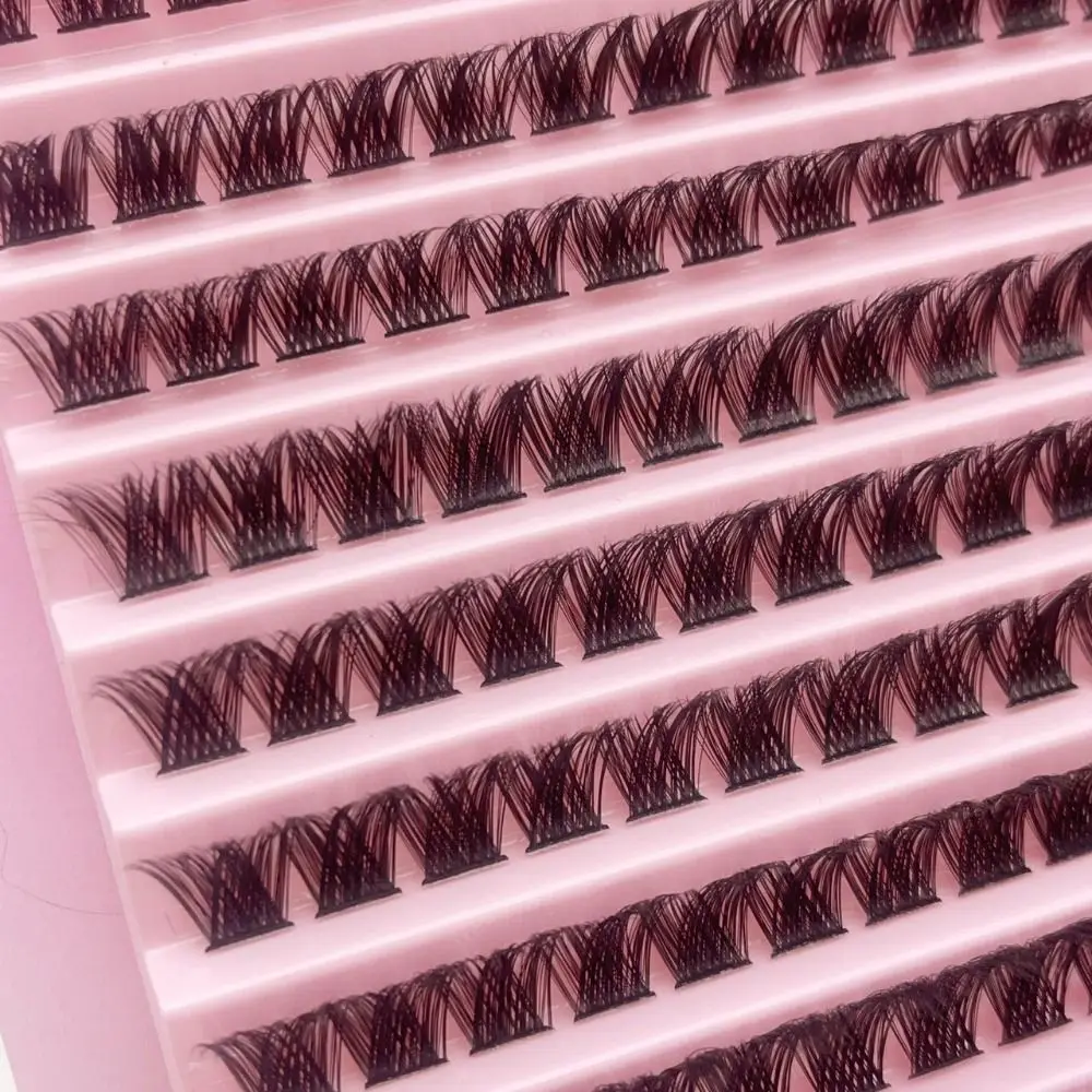 Kit de cílios postiços feitos à mão, comprimento misto, com cola, faça você mesmo, cílios individuais, fofos, auto aplicação, cílios postiços em casa