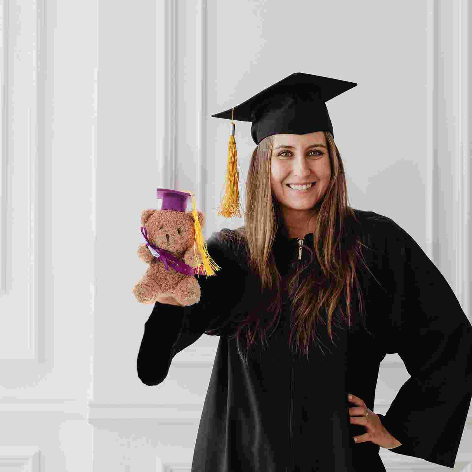 Animal Bear Memorial Graduation Plush Stuffed Party Decor Mini Cartoon Bears Purple