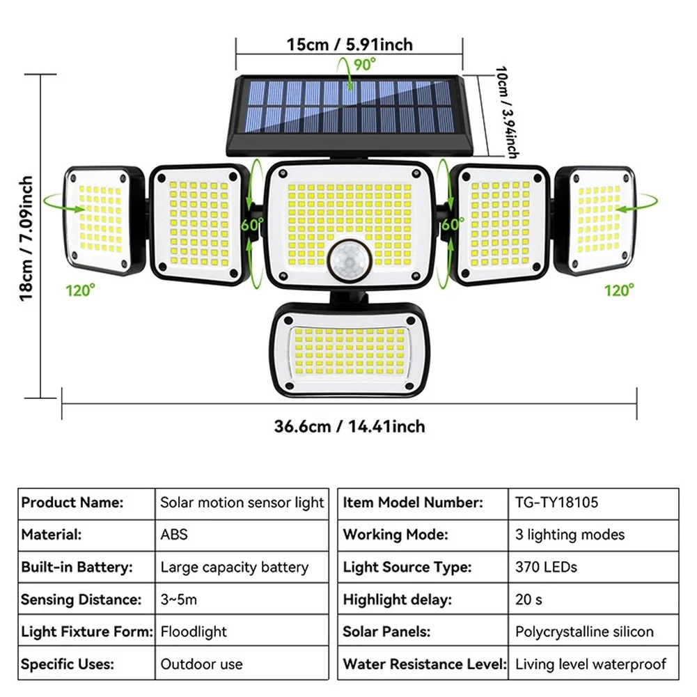 For Garden Outdoor LED Lamp Motion Sensor Light Porch Security Garden Lighting Weather Resistant Outdoor Lighting