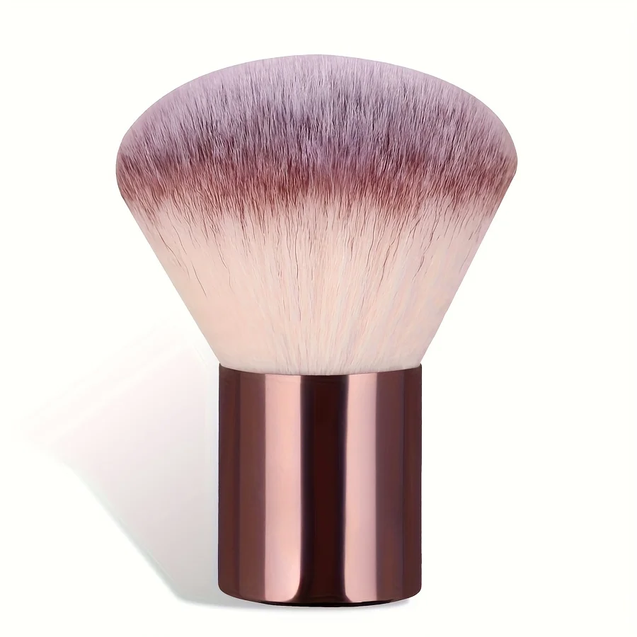 1Pc Large Powder Makeup Brush Aluminum Tube Handle Super Fluffy Gradient Synthetic Bristle Loose Powder Blush Cosmetic Brush
