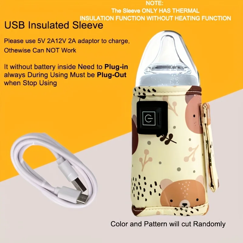 USB 전원 휴대용 병 워머, 여행용 유모차 보온 가방, 수유병 히터, 휴대용 병 급식 워머, 크리스