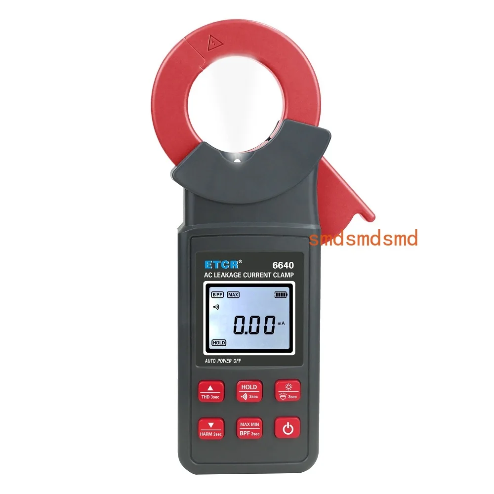 ETCR6640 AC 0.00mA-300A AC Clamp Leakage Current  Meter Lithium Battery Unique CT Technology Blue-tooth Magnetic Shielding