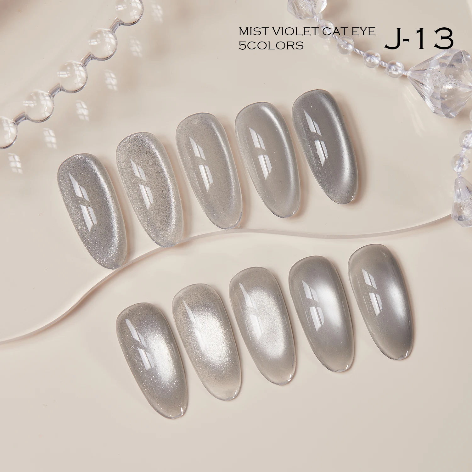 Vendeeni Universal 5 Colors Cat Eye Gel Polish Kit Factory Wholesale 15 ml Sparkling Glass Varnish Cat Eye Nail Gel Polish