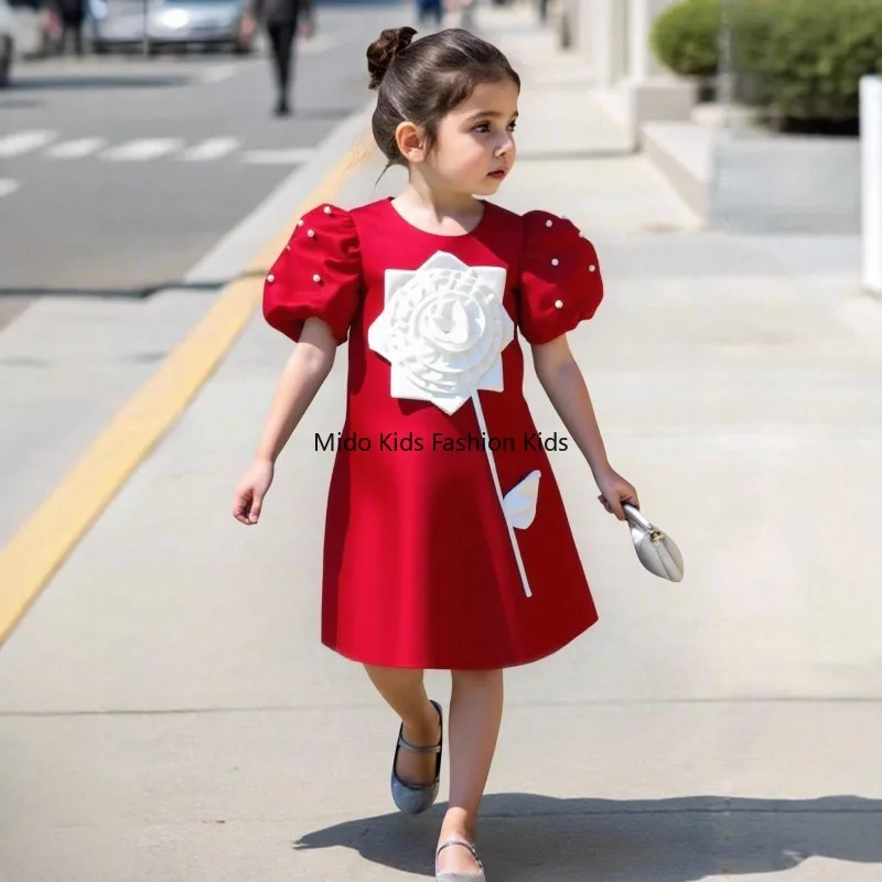 Formal Dresses Flower Girl Wedding Attire Little Girls' Bridal Gowns Princess-style Dresses Piano Recital Performance Outfits