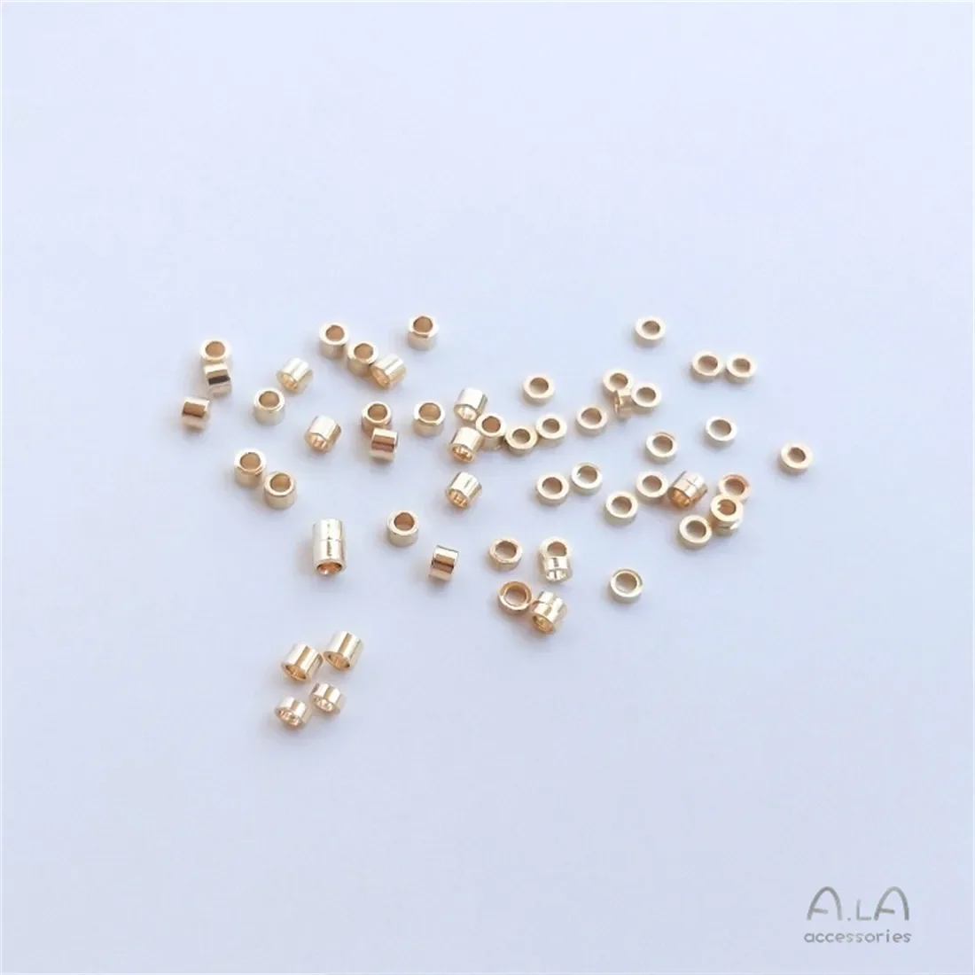 

14K Gold-Color Positioning Pipe, Steel Wire Finishing Round Pipe, Straight Pipe, Can Not Be Flattened, DIY Bead Chain Material