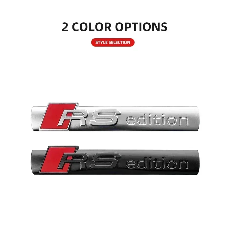 ثلاثية الأبعاد شعار معدني RS طبعة شعار سيارة شارة ملصق لأودي A3 A5 A4L A6L A7 A8L Q3 Q5 Q7 SLINE RS الديكور ملصق مائي