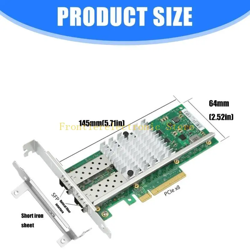 G8DB PCIExpress 10Gbit Networking Adapter Double Port Fiber Optical Server Use 82599ES