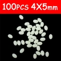 100 piezas de 4x5 mm, color blanco