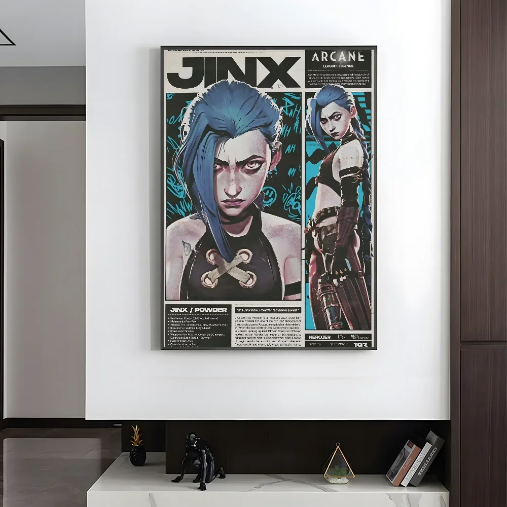 غامض الموسم 2 Jinx السادس الكتابة على الجدران المشارك جماليات الحد الأدنى طباعة قماش اللوحة لغرفة المعيشة ديكور المنزل الحديث #6