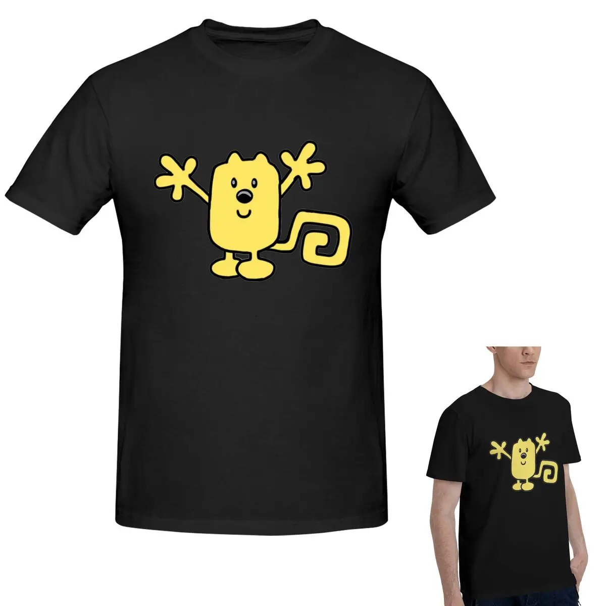 

100% хлопок Wow Wow Wubbzy футболка мужская модная футболка большого размера мужские летние рубашки с круглым вырезом топы S-6XL