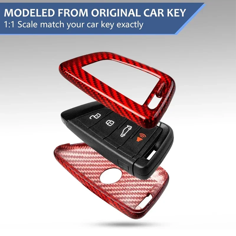 Key Cover For TOYOTA SUPRA Carbon Fiber Key Fob Shell Case Protector For Toyota GR Supra TRD A90 MK5 Car Key Accessories