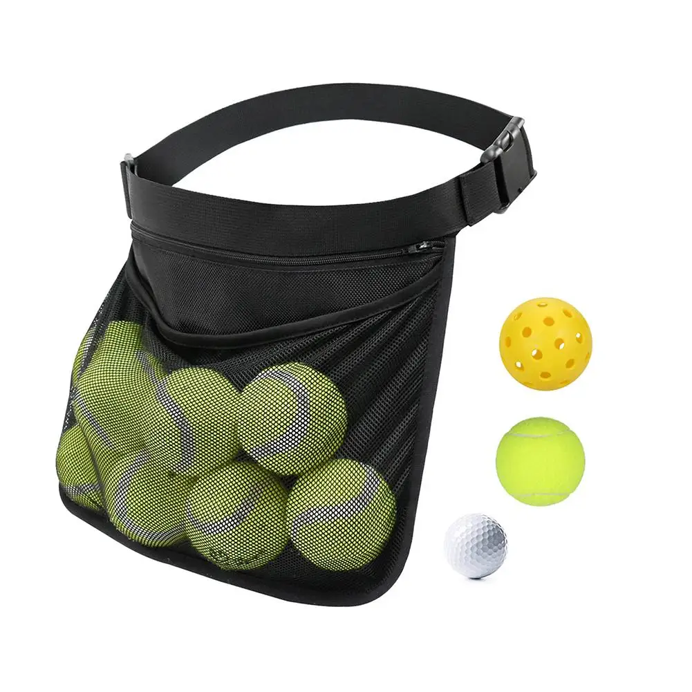 

Tennis Ball Holder Pickleball Band Pouch Mesh Storage Bag Sports Accessory For Women Men Teens Athletes Dropship