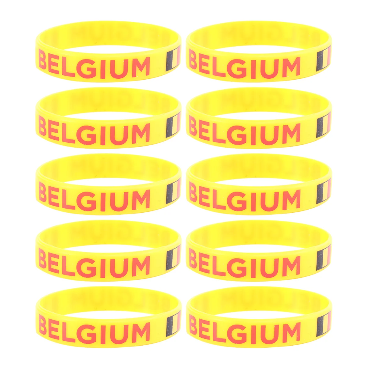 

10Pcs National Flag Wristband Silicone Sports Bracelet for Competitive Race Football Match Gym Event Fan Support Accessory