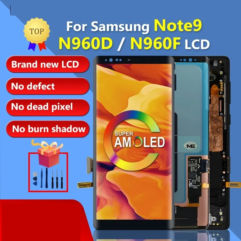 

NEW Amoled For Samsung Galaxy Note 9 LCD Display N960D N960F Touch Screen Digitizer For Samsung N960 Replacement Parts