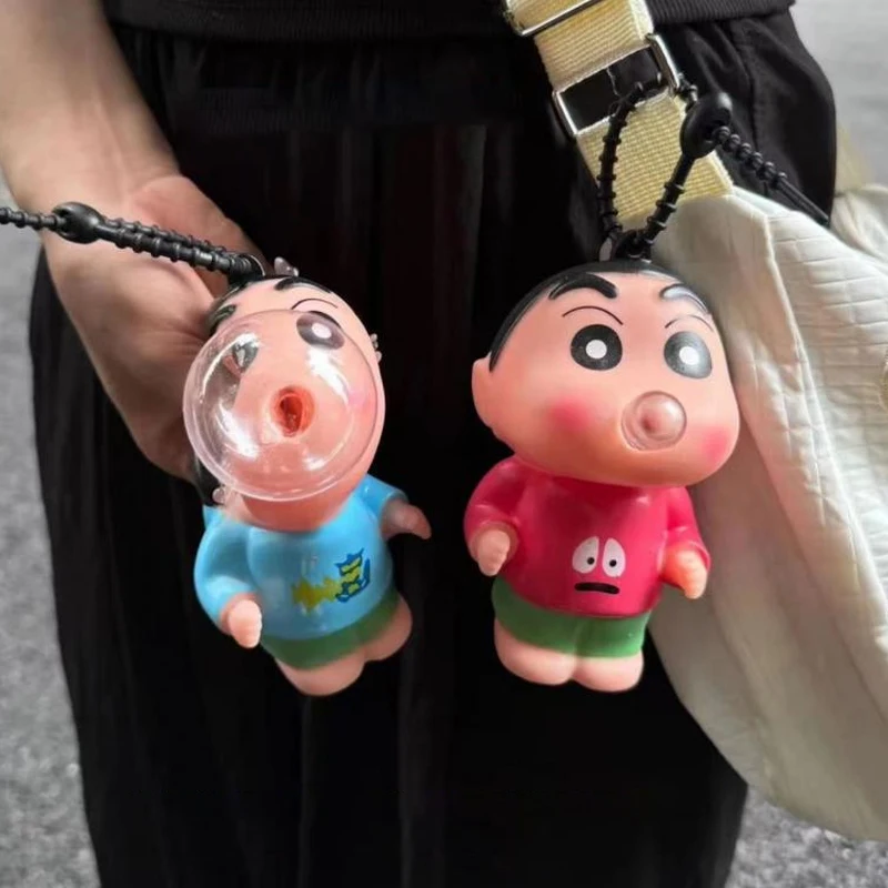 

Anime Crayon Shin-chan Pinching Joy Keychain Female Ruby Doll Pendant Bookbag Pendant Small Jewelry Keychain Kid Birthday Gifts