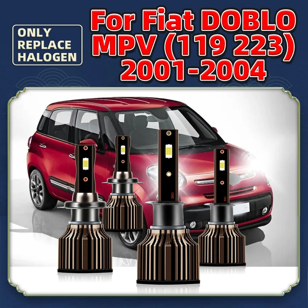 

LED CSP 100W 15000LM Car Headlights Automobile Bulbs High Low Beam 12V For Fiat Doblo MPV (119 223) 2001 2002 2003 2004 Luces