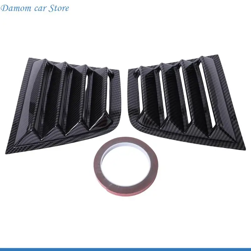 A2UC Vehicle Side Window Louver Trim for 2010-2023, with Matching Left and Right Panels, Slatted ABS Styling and Adhesive