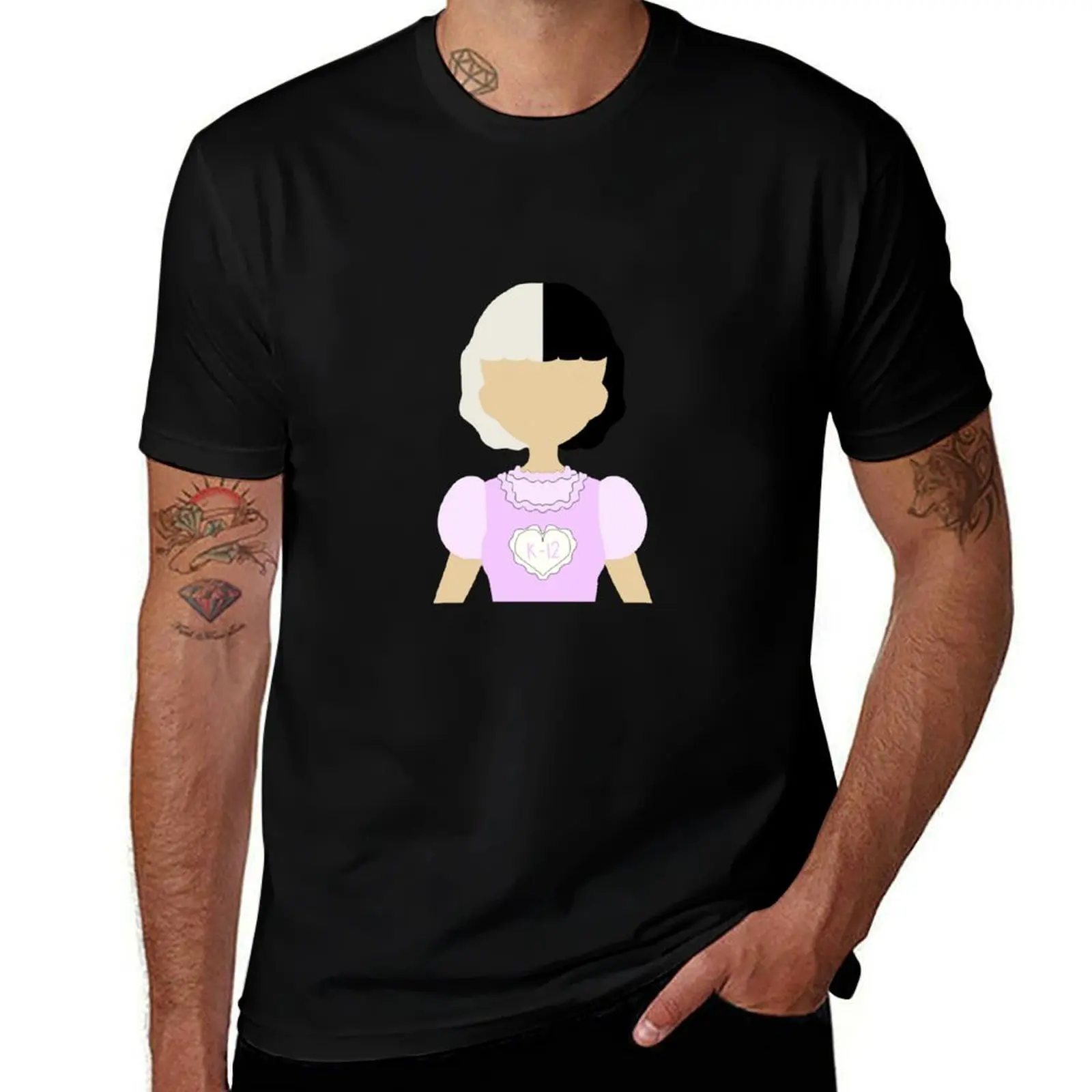 K-12 no face fan art T-Shirt Fashion Print Casual Short Sleeve T-Shirt