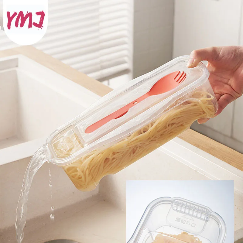 

Microwave Pasta Cooker with Strainer Heat Resistant Pasta Steamer with Lid Spaghetti Noodle Cooking Box Tool Kitchen Accessories