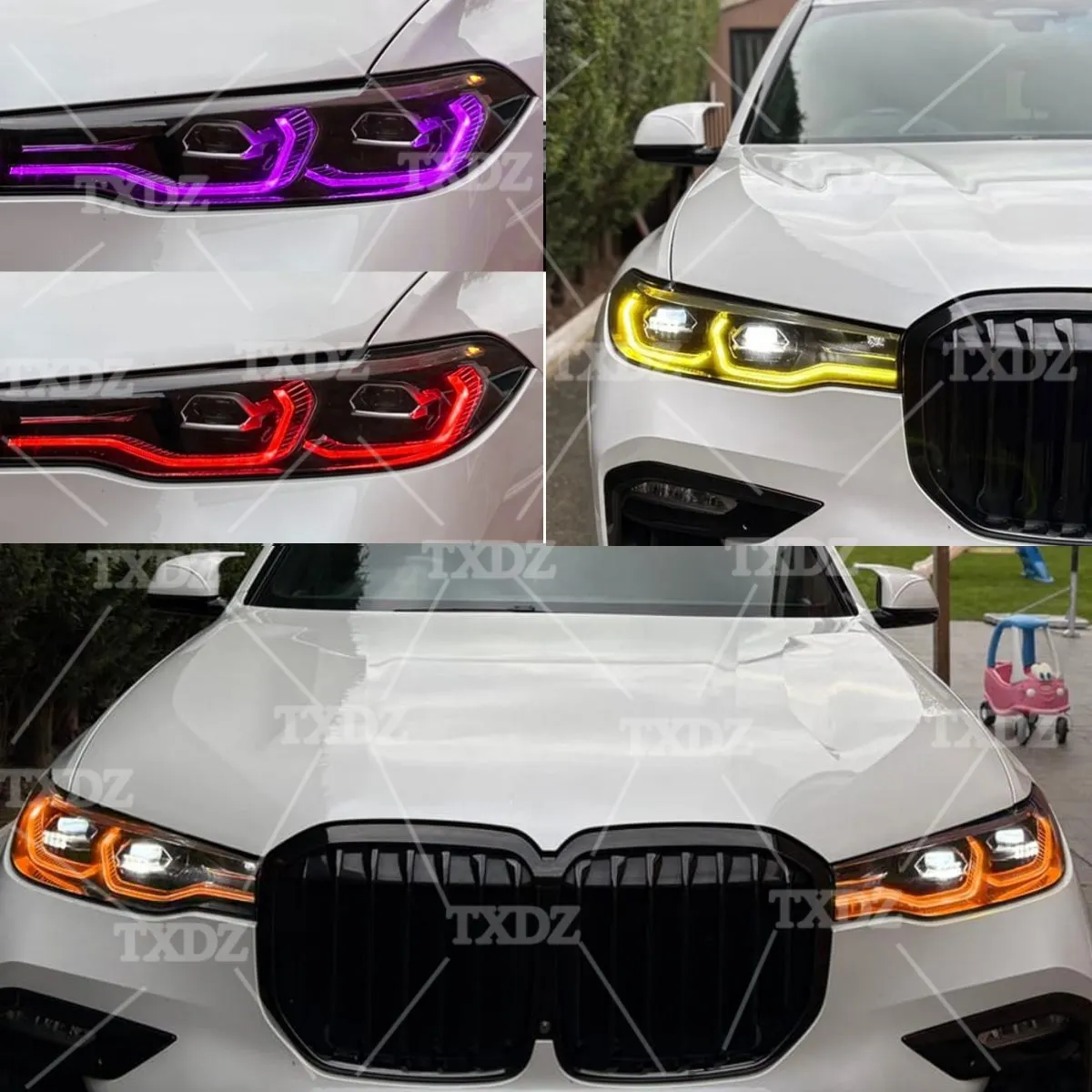 

Non-RGB Angel Eyes DRL LED Boards For 2019-2022 BMW X7 G07 LED Headlight Daytime Driving Lights LED Modules Amber Red Blue