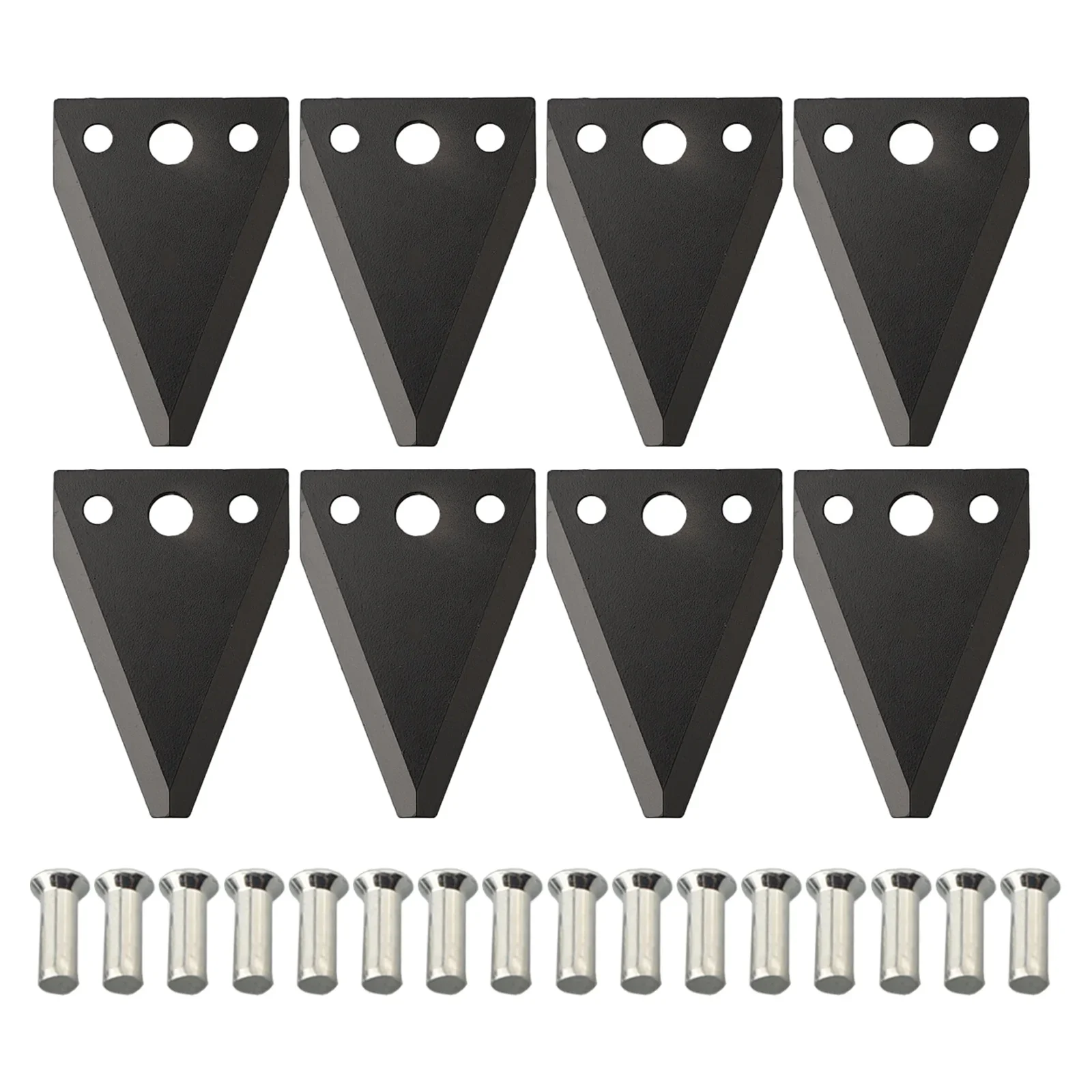 8pcs Knives With 16pcs Rivets For Sickle Mower Bar Kit For Trailblazer GW-P406732 GW-P406657 Garden Power Tools Accessories