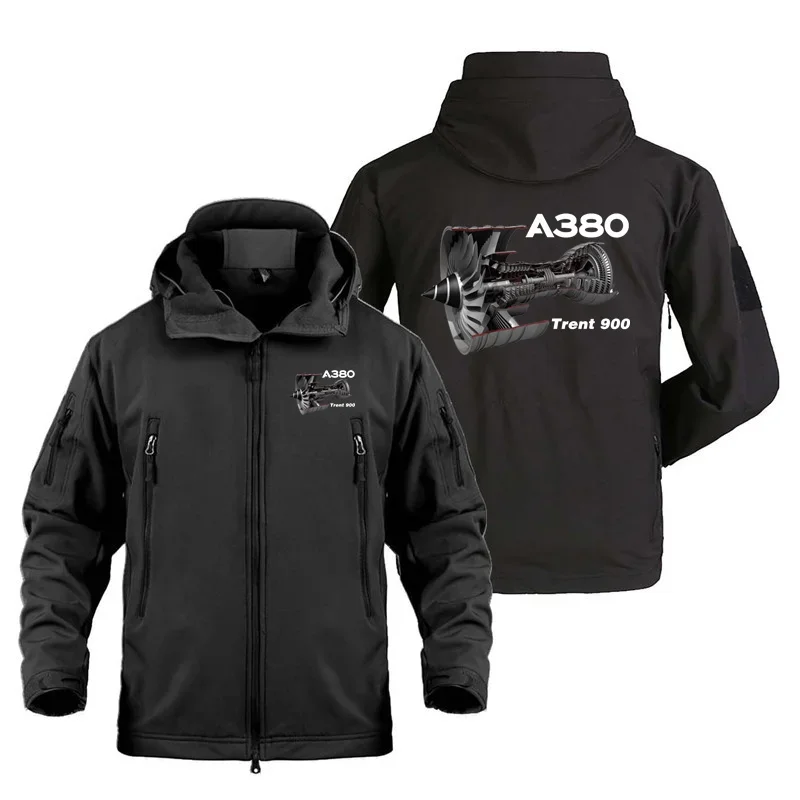 

A380 Trent 900 Engine Aviation Pilots Outdoor Military Men's Tactical Shark Skin Fleece Warm SoftShell Coats Jackets