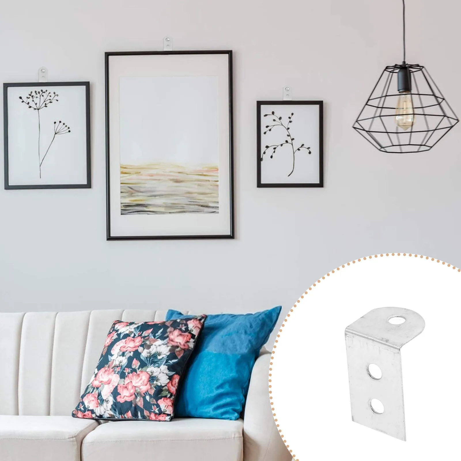 

100Pcs Sturdy Iron Corner Bracket Frame Corner Brace L Shaped Metal Support for Photo Frames Shelves Home Decor Corrosion