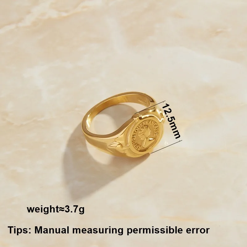 KITEAL Hot New Gold Plated size 6 7 8 women ring Figure relief temperament ring ring men Wholesale