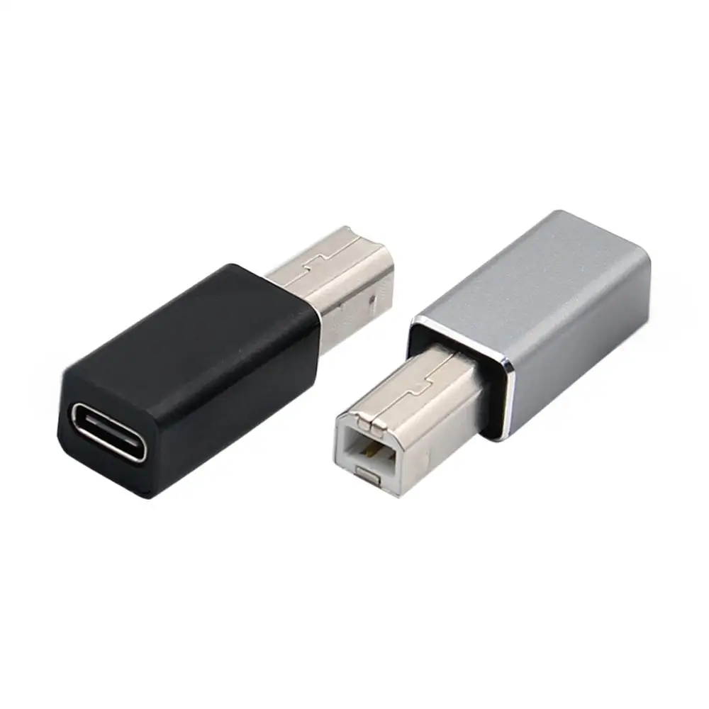Adaptador USB tipo C hembra a USB B macho para convertidor de impresora de escáner adaptador de transferencia de datos USB C