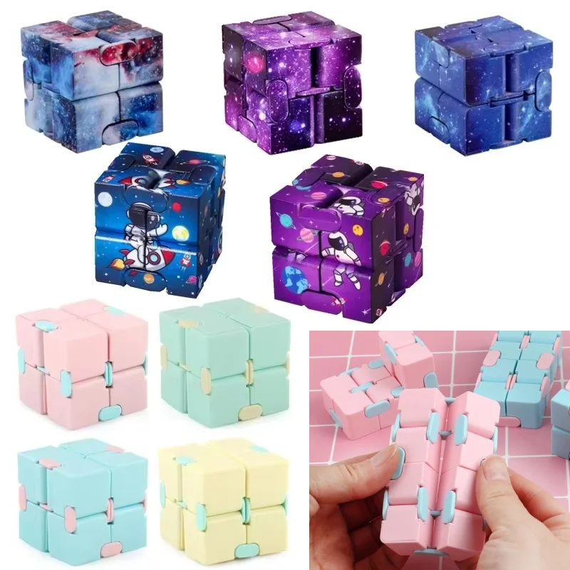 Cube infini amusant à rabat tdah, jouet d'anxiété, jeu du bout des doigts, Puzzle, décompression magique, cadeau de noël pour enfants