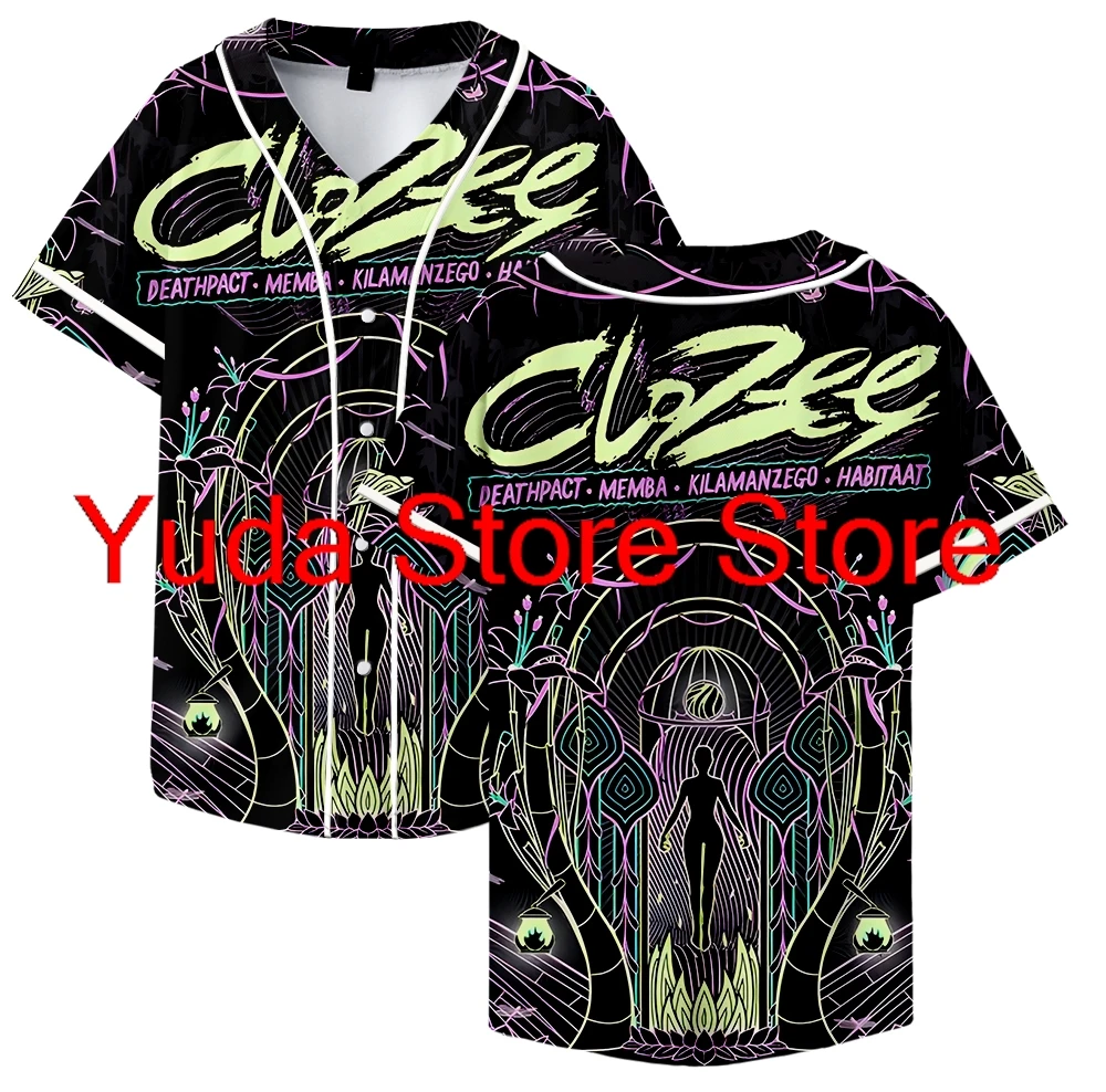 

CloZee Merch Baseball Jersey Men/Women Casual Streetwear Thin button Baseball uniform For EDM Fans Style1