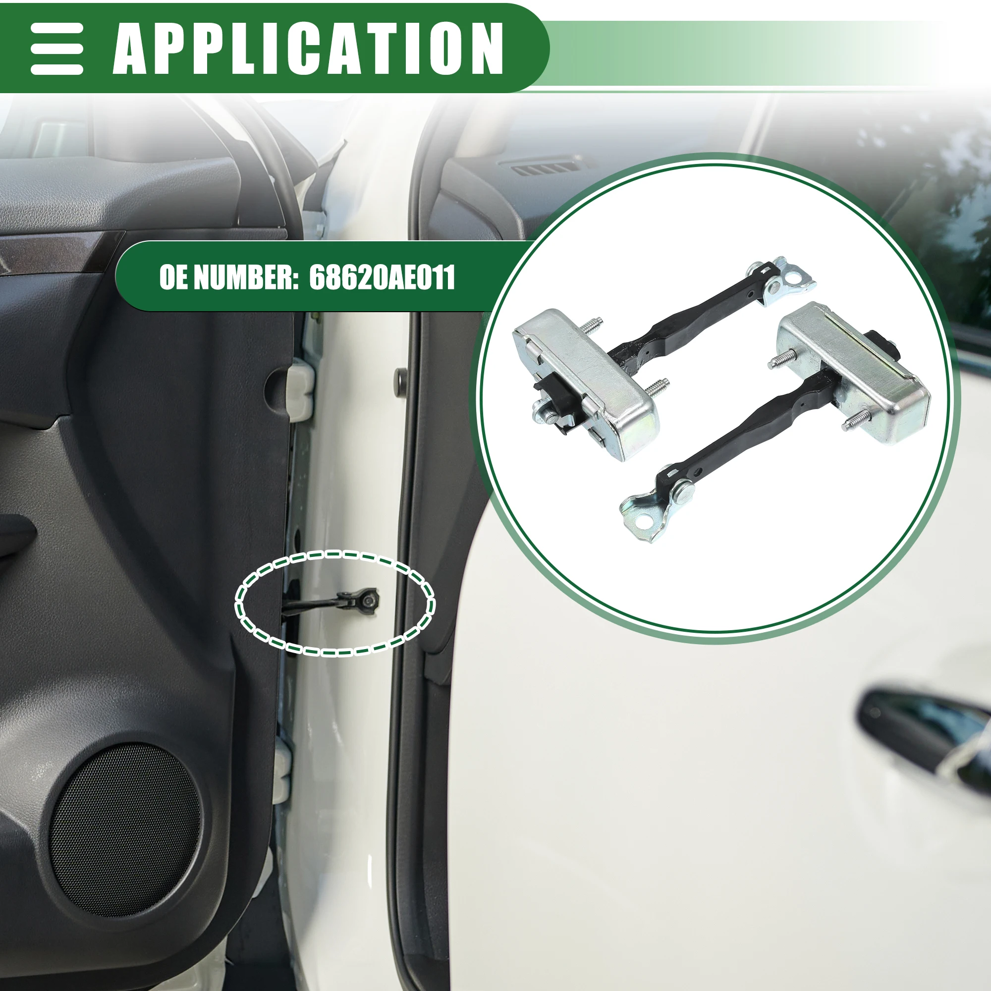 X Autohaux 2 Pcs Door Check Strap Assembly for Toyota Sienna 2004-2010 No.68620AE011