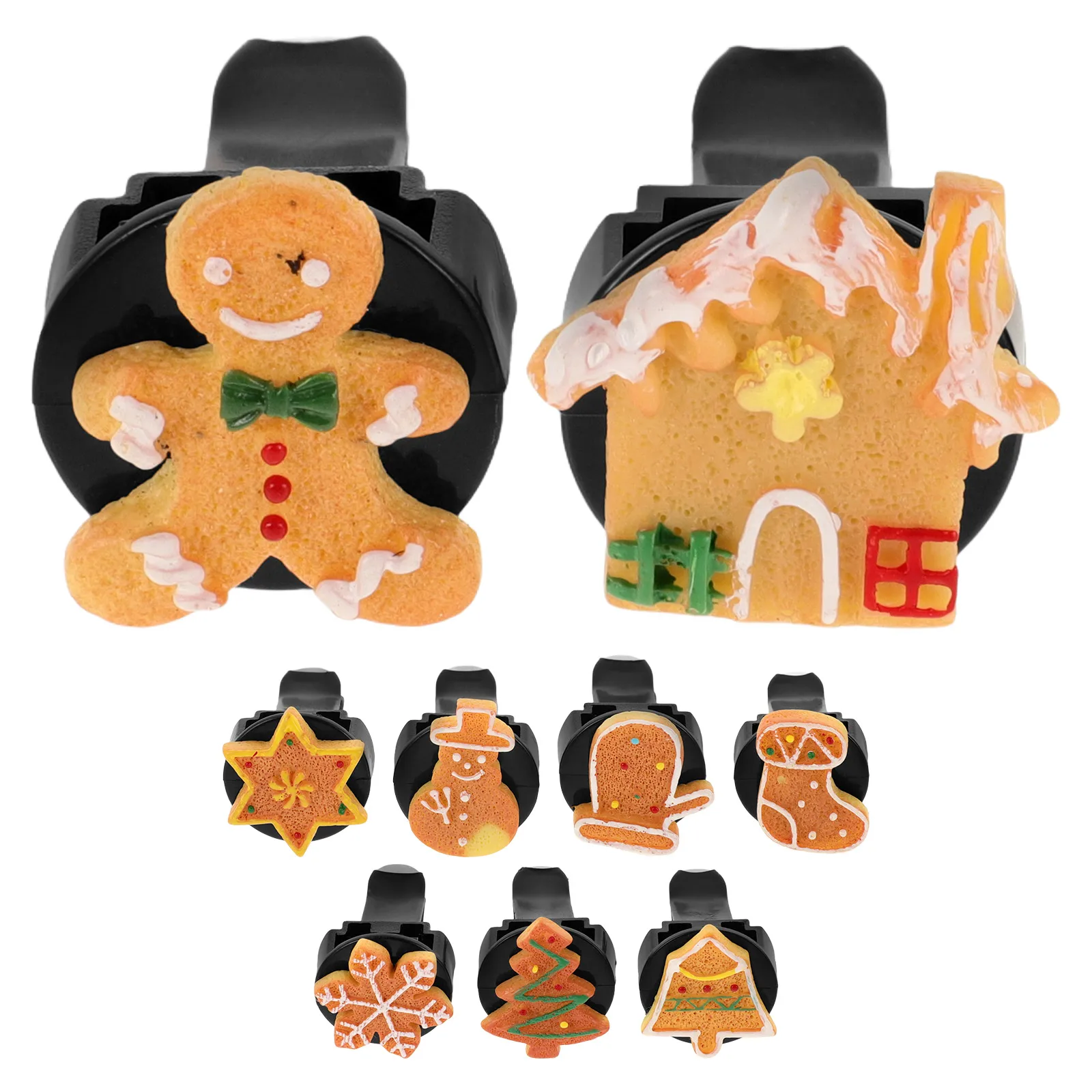 

9 Pcs Car Perfume Clip Snowman Ornaments Bling Accessories Vent Charm Air Conditioning Outlet Christmas Interior Tree