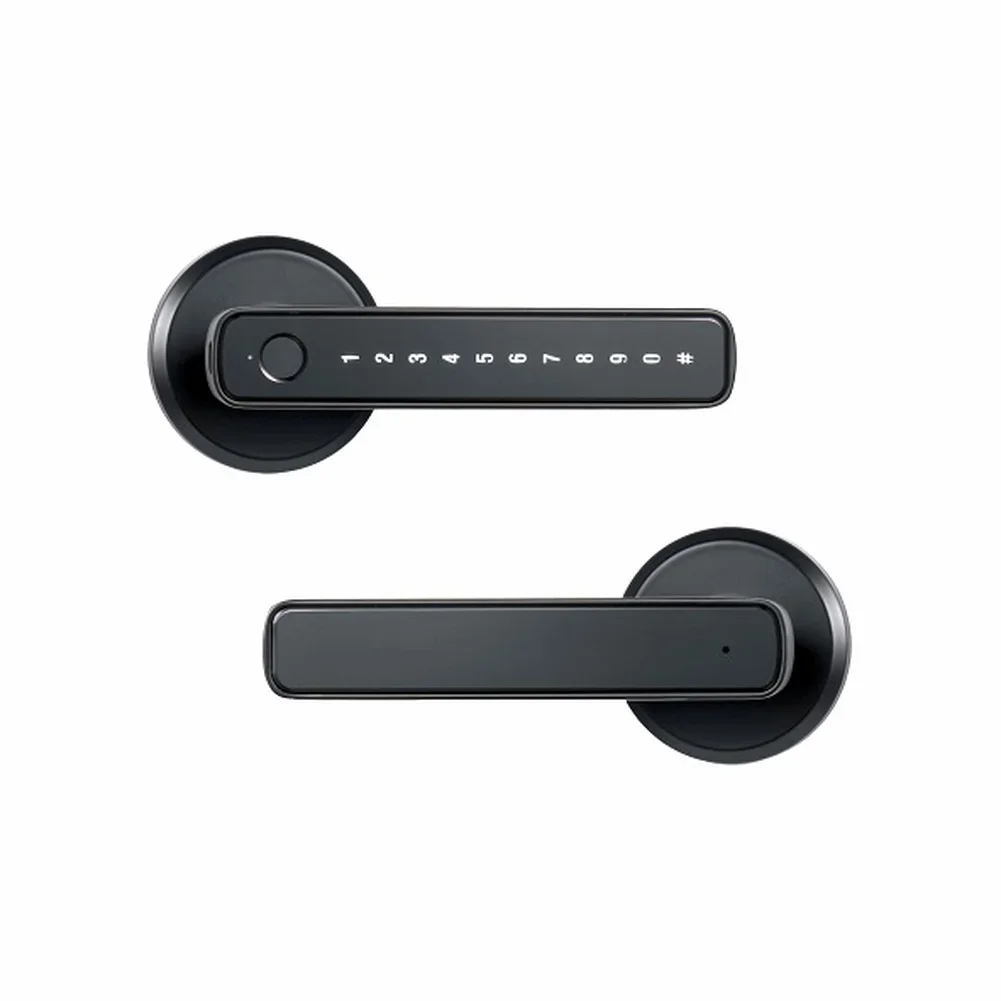 Keyless Smart Fingerprint Door Lock with Wireless App Control Password Keypad and Mechanical Key for Safe Access
