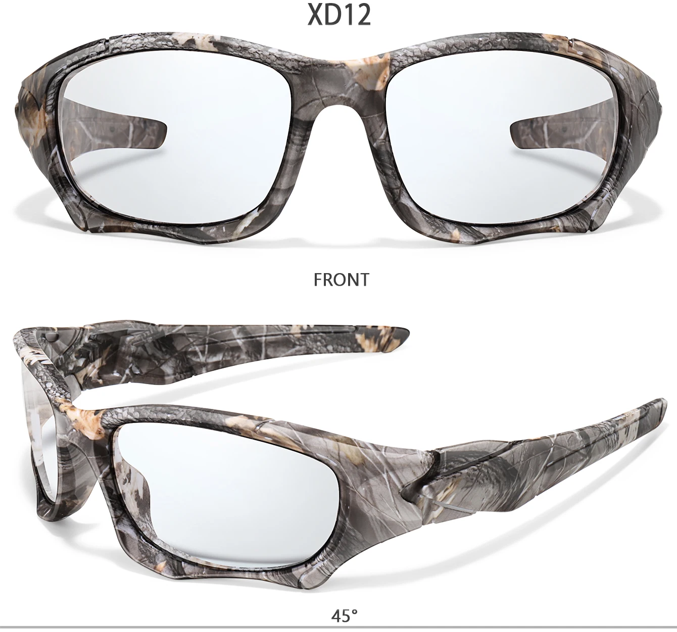 3er-Pack Photochrome Fahrrad-Sonnenbrillen Taktische Tarnfarben-Outdoor-Sportbrillen Vintage Fahr-, Reit-, Angel- und Windschutzbrillen – Detail 5