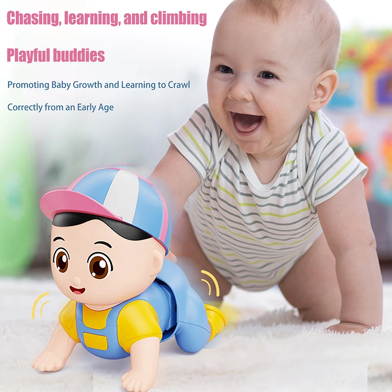 Baby Crawling Guide Toys Training Party Up Crawling Baby Electric Learning To Climb Music Early Education Doll