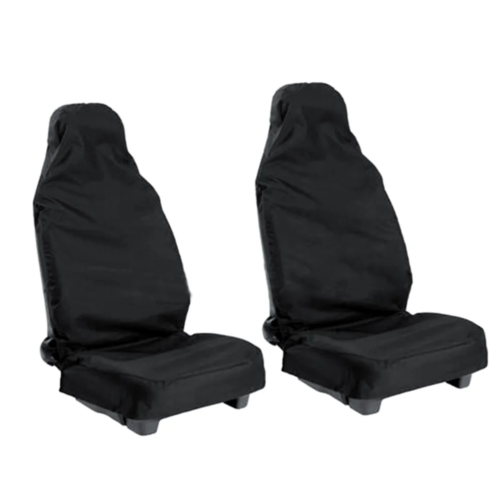 

2pcs Universal Car Vehicle Van Waterproof Nylon Seat Covers Protectors (Black) Car Seat Covers waterproof chair cover