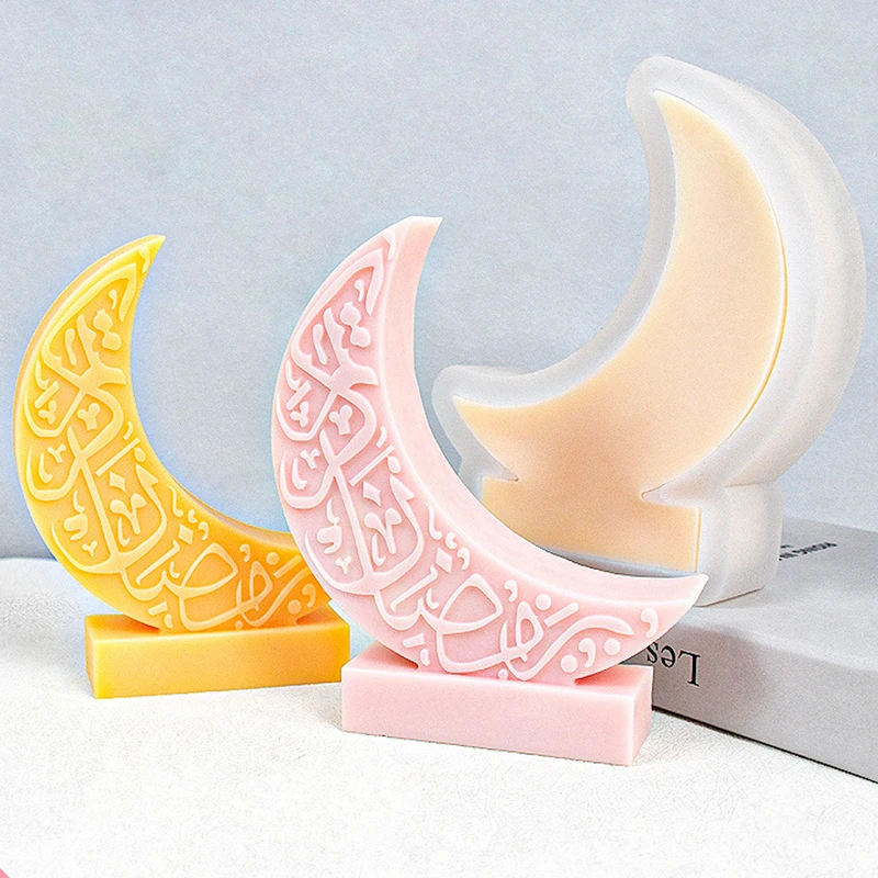 

3D Moon Aroma Candle Silicone Mold DIY Handmade Candle Ornament Wedding Accompaniment Plaster Decoration