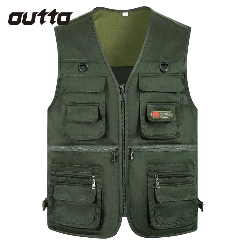 Men Multi-pocket Tactical Vest Spring Autumn Camouflage Cargo Vests Male Outdoor Combat Climbing Hunting Hiking Fishing Tank Top